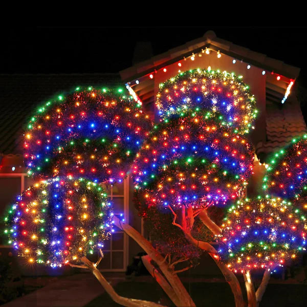 🎄 LUZ NAVIDEÑA SOLAR 50MT – MULTICOLOR y AMBAR CON CONTROL REMOTO 500 FOCOS.