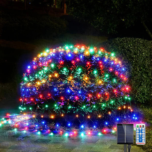 🎄 LUZ NAVIDEÑA SOLAR 50MT – MULTICOLOR y AMBAR CON CONTROL REMOTO 500 FOCOS.