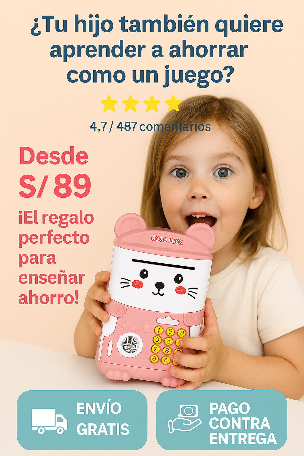 ALCANCIA PARA NIÑOS Y NIÑAS