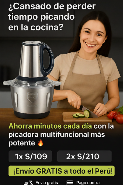 PICADORA MULTIFUNCIONAL DE 3 LITROS.