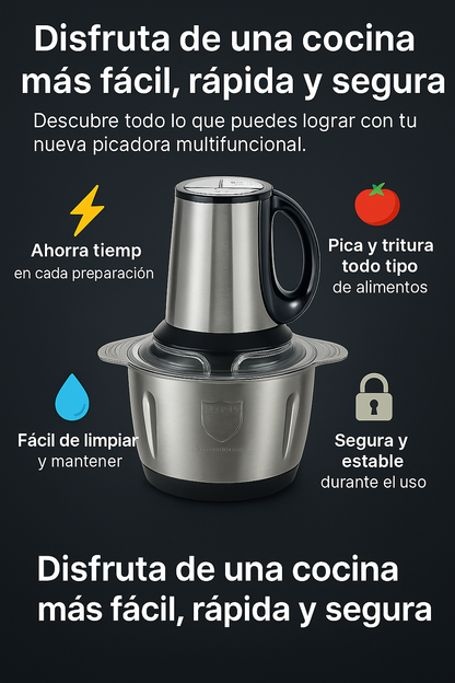 PICADORA MULTIFUNCIONAL DE 3 LITROS.