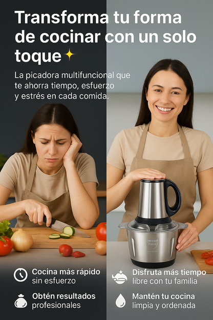 PICADORA MULTIFUNCIONAL DE 3 LITROS.