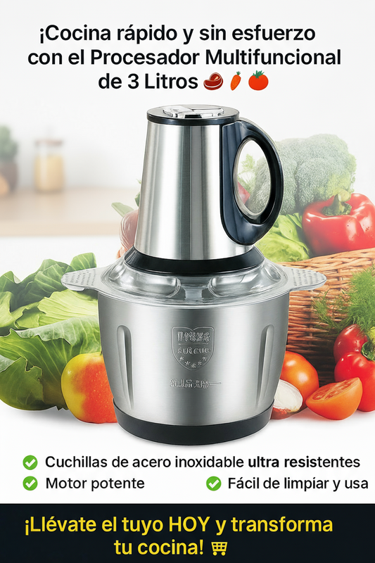 PICADORA MULTIFUNCIONAL DE 3 LITROS.